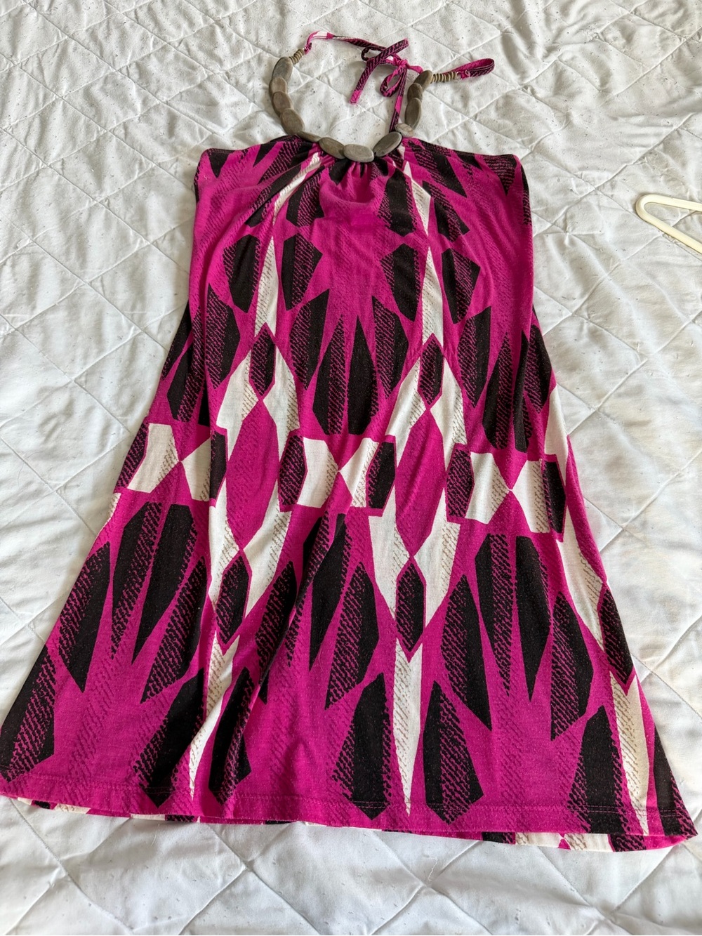 Women’s Pink Patterned Halter dress